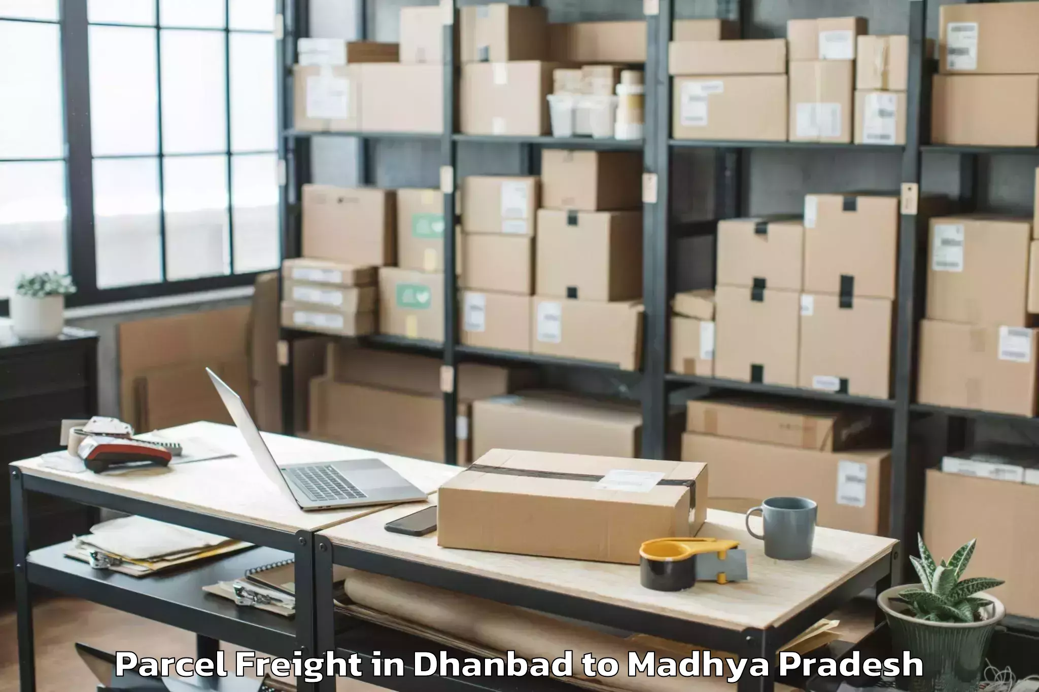 Dhanbad to Nepanagar Parcel Freight Booking